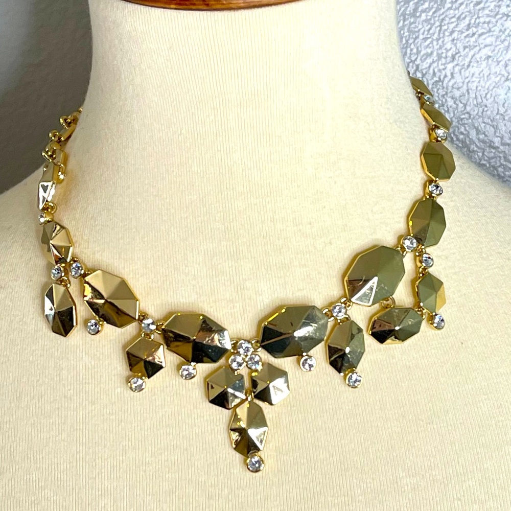 Kate Spade Goldtone Rhinestone Crystal Statement Collar Necklace